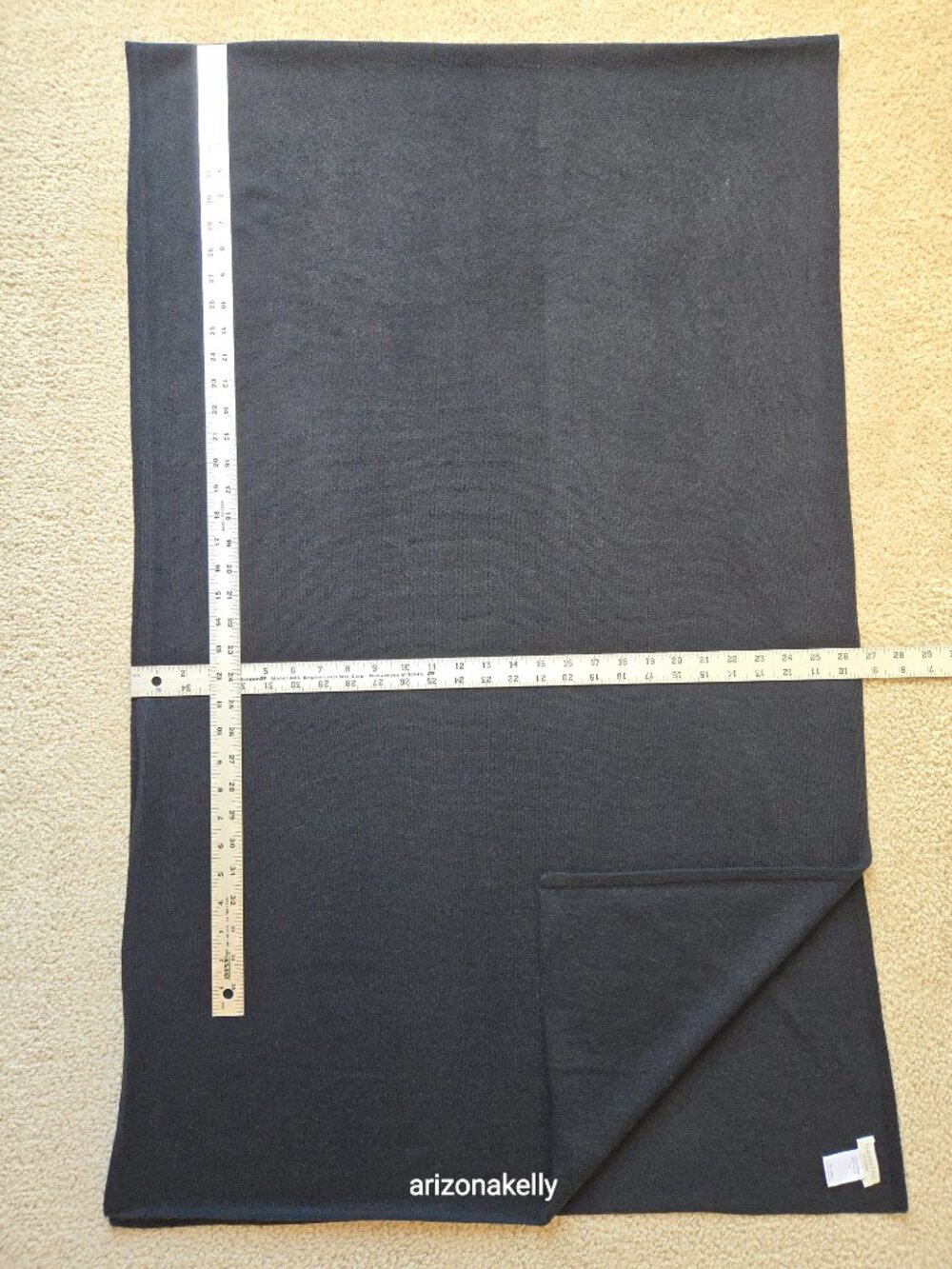 NWOT Garnet Hill Cashmere Scarf Black Knit - Picture 7 of 11